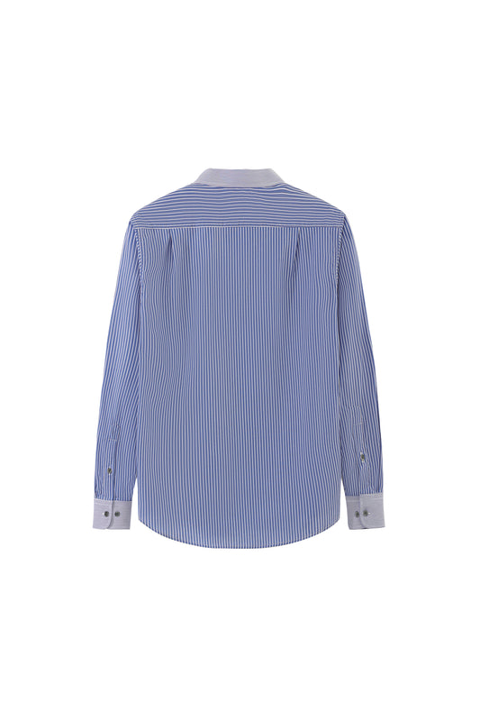 LERROI BLUE 2 MIX SILM FIT SHIRT BLUE