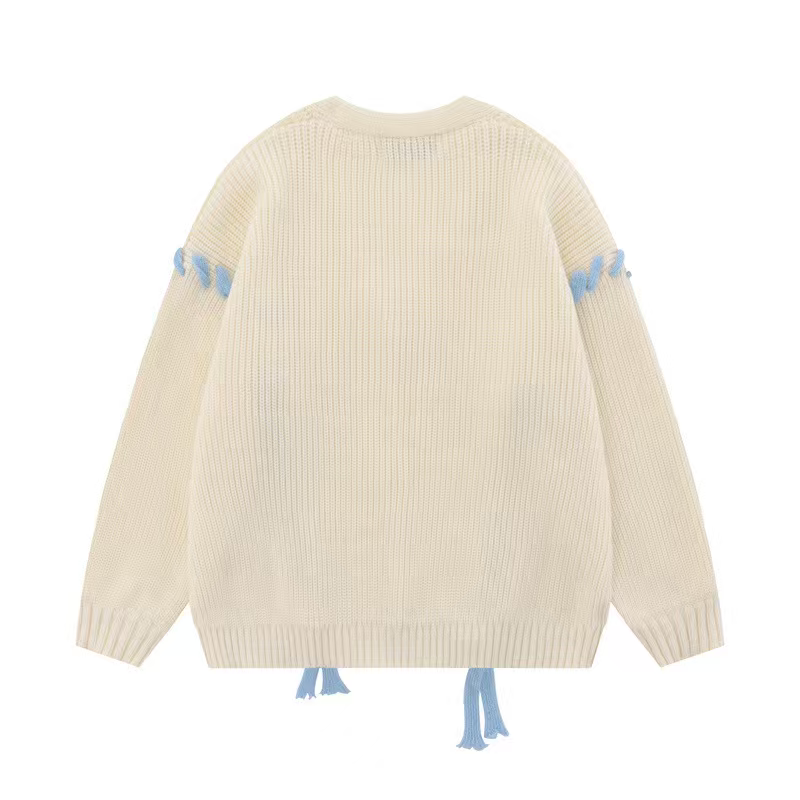 CREAM STITCH CARDIGAN SWEATER