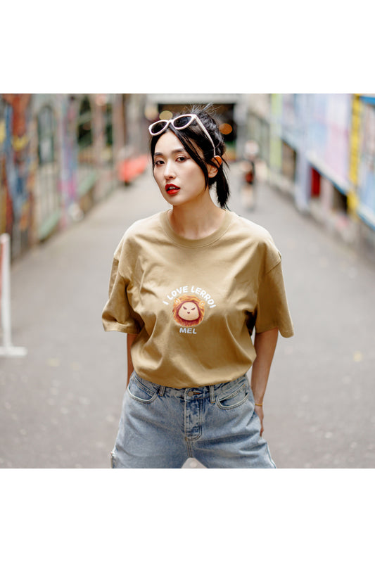 LERROI KHAKI LOVE WORD T-SHIRT KHAKI