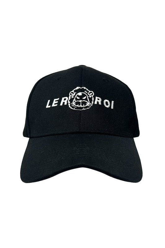 LERROI BLACK EMBROIDERY LION HAT BLACK