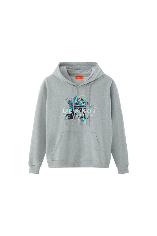 LERROI GREY FLOWER KING HOODIE GREY