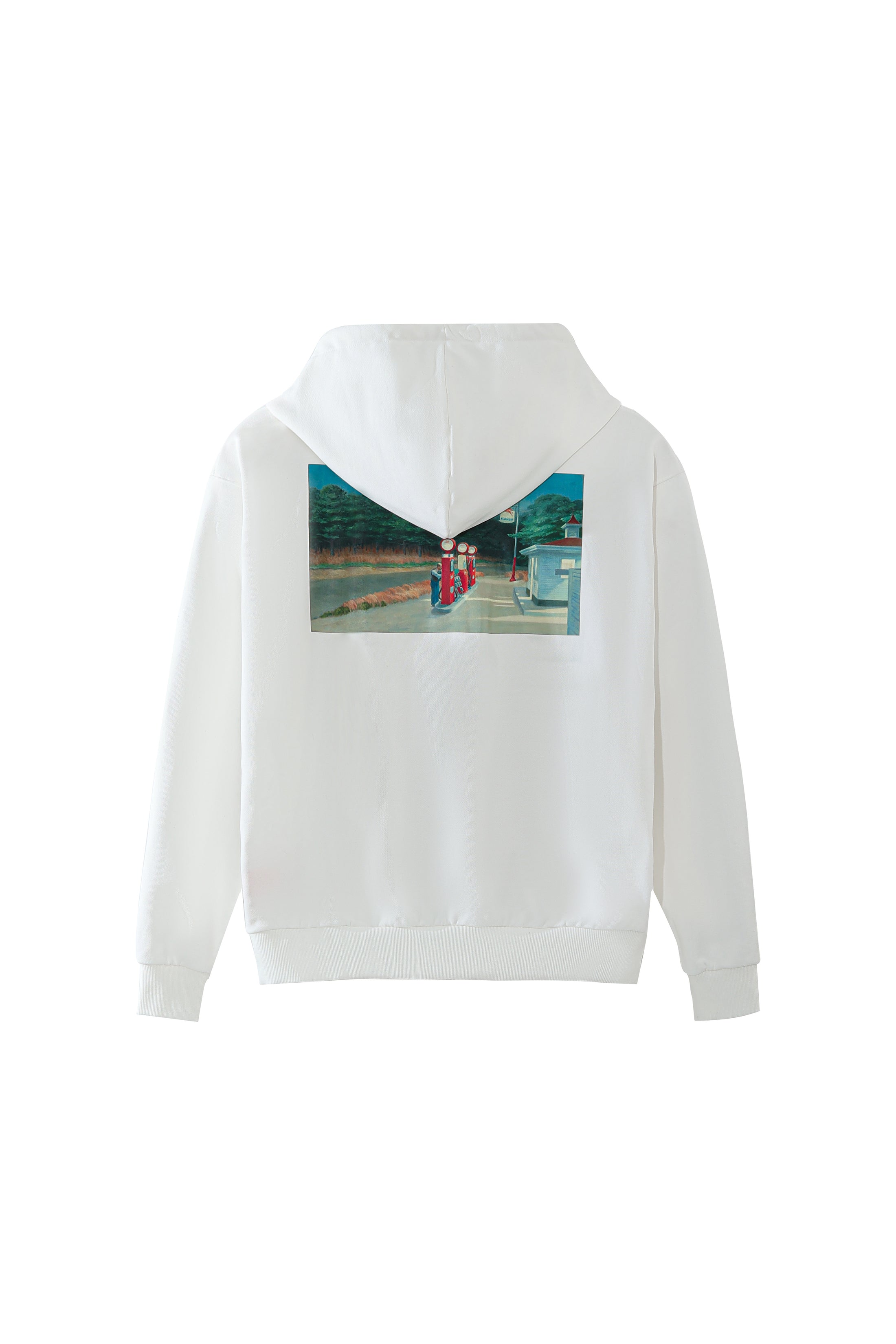 LERROI WHITE PAINTING ZIP THOUGH HOODIE WHITE