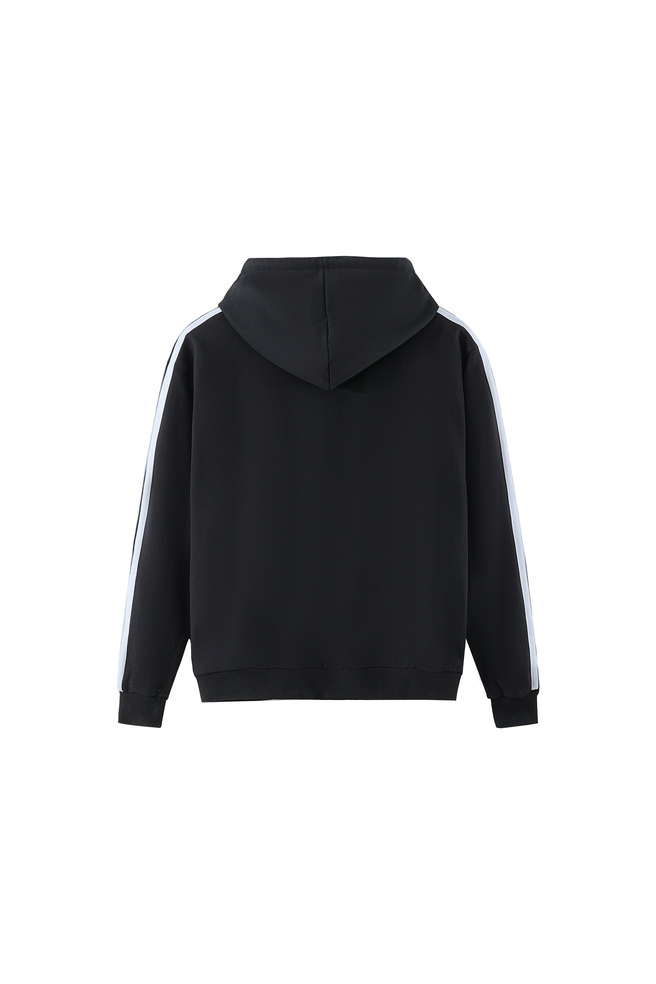 LERROI BLACK SIDE STRIPE HOODIE BLACK