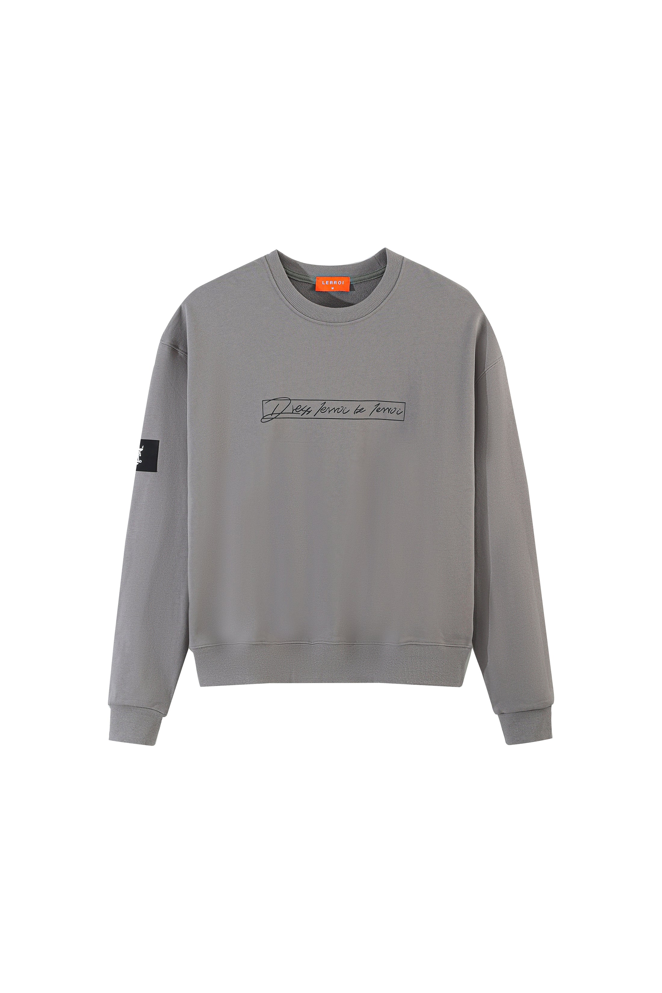 LERROI GREY BOX LETTER SWEATSHIRT GREY