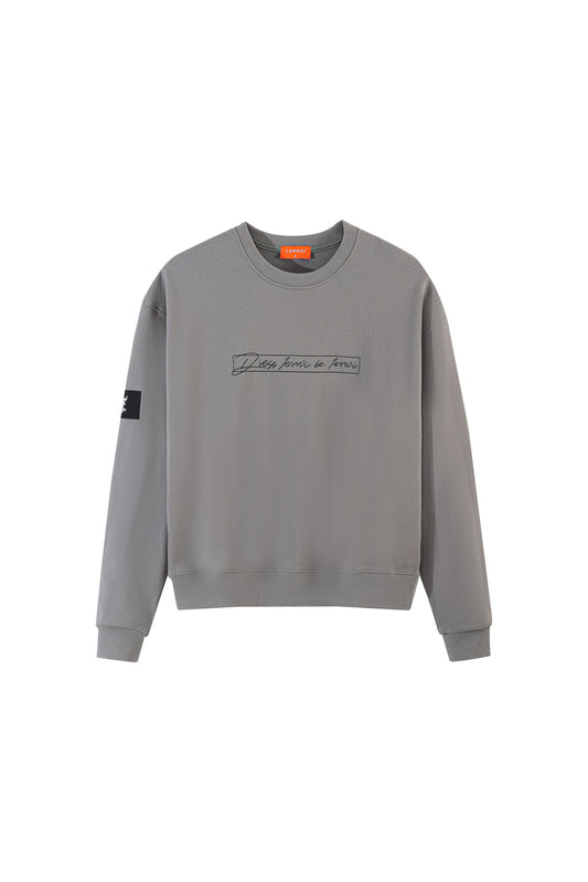 LERROI GREY BOX LETTER SWEATSHIRT GREY