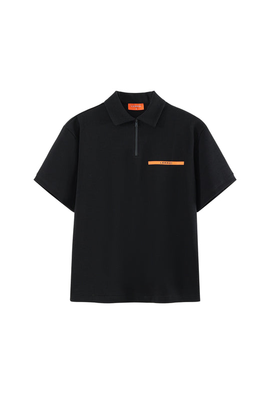 LERROI BLACK ZIP POLO BLACK