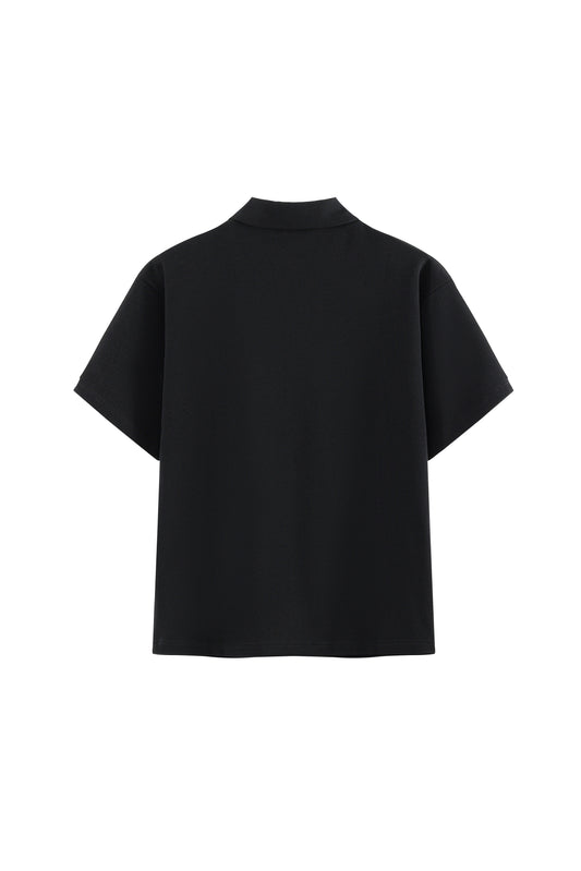 LERROI BLACK ZIP POLO BLACK