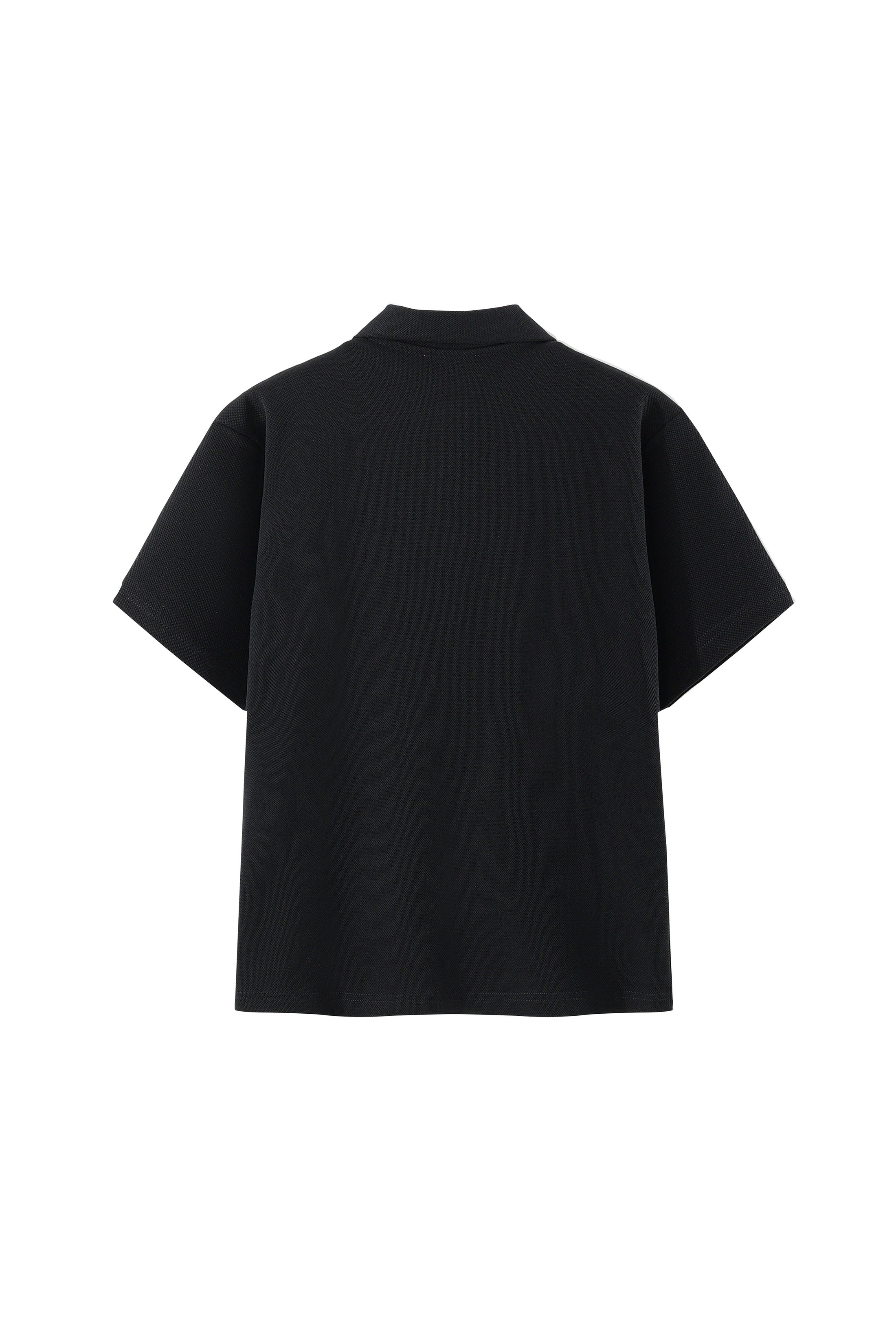 LERROI BLACK COTTON POLY POLO BLACK