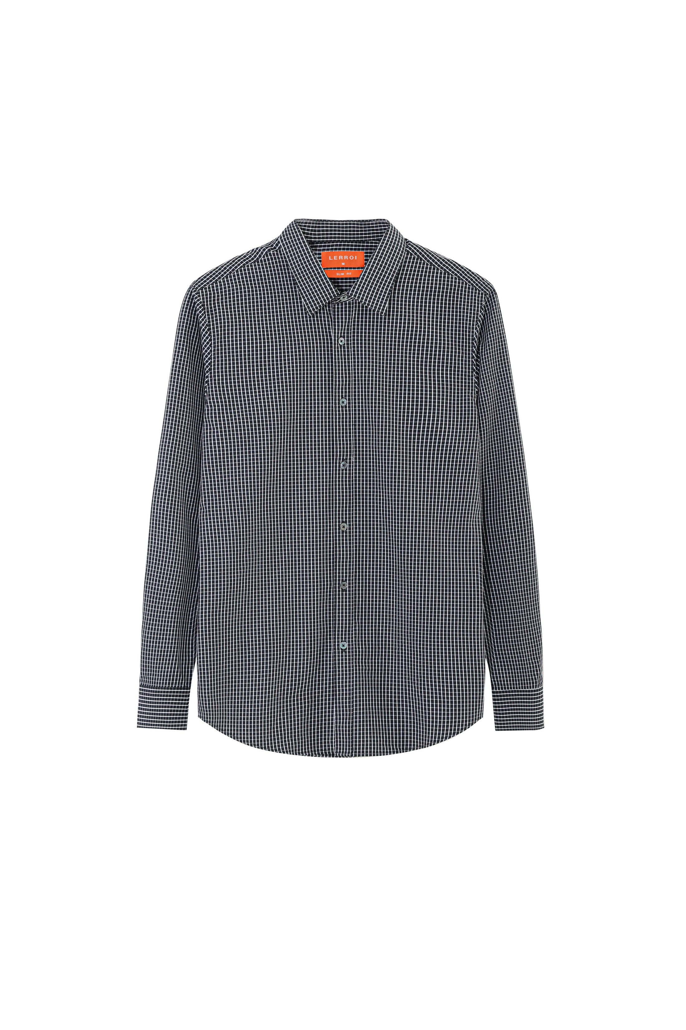 LERROI BLACK CHECK SHIRT BLACK