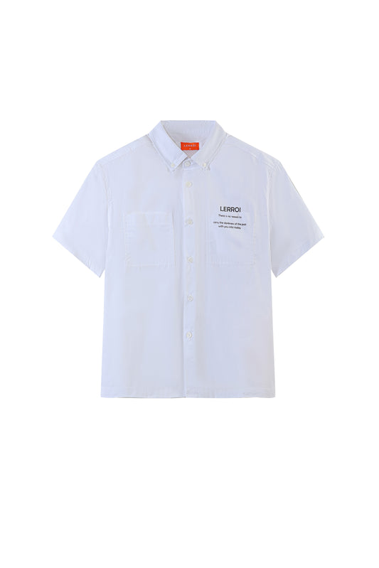 LERROI WHITE SHORT SLE OVERSHIRT WHITE