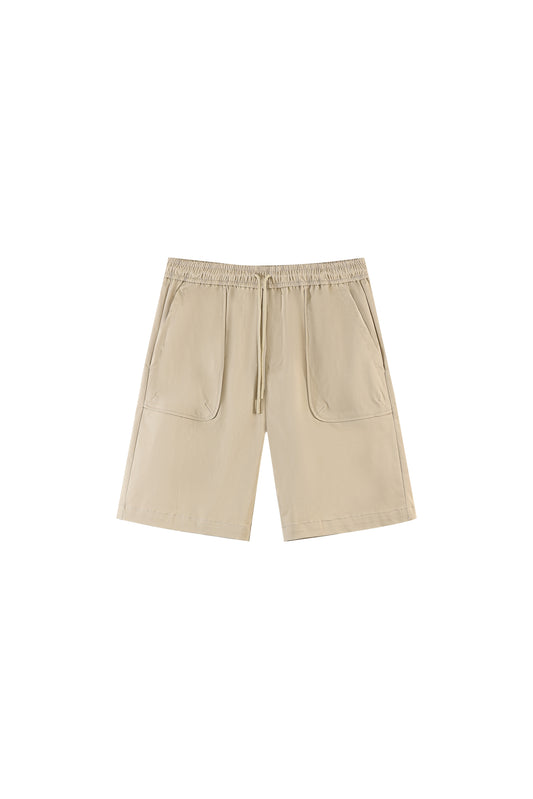 LERROI KHAKI PATCH POCKET SHORT CHINO KHAKI