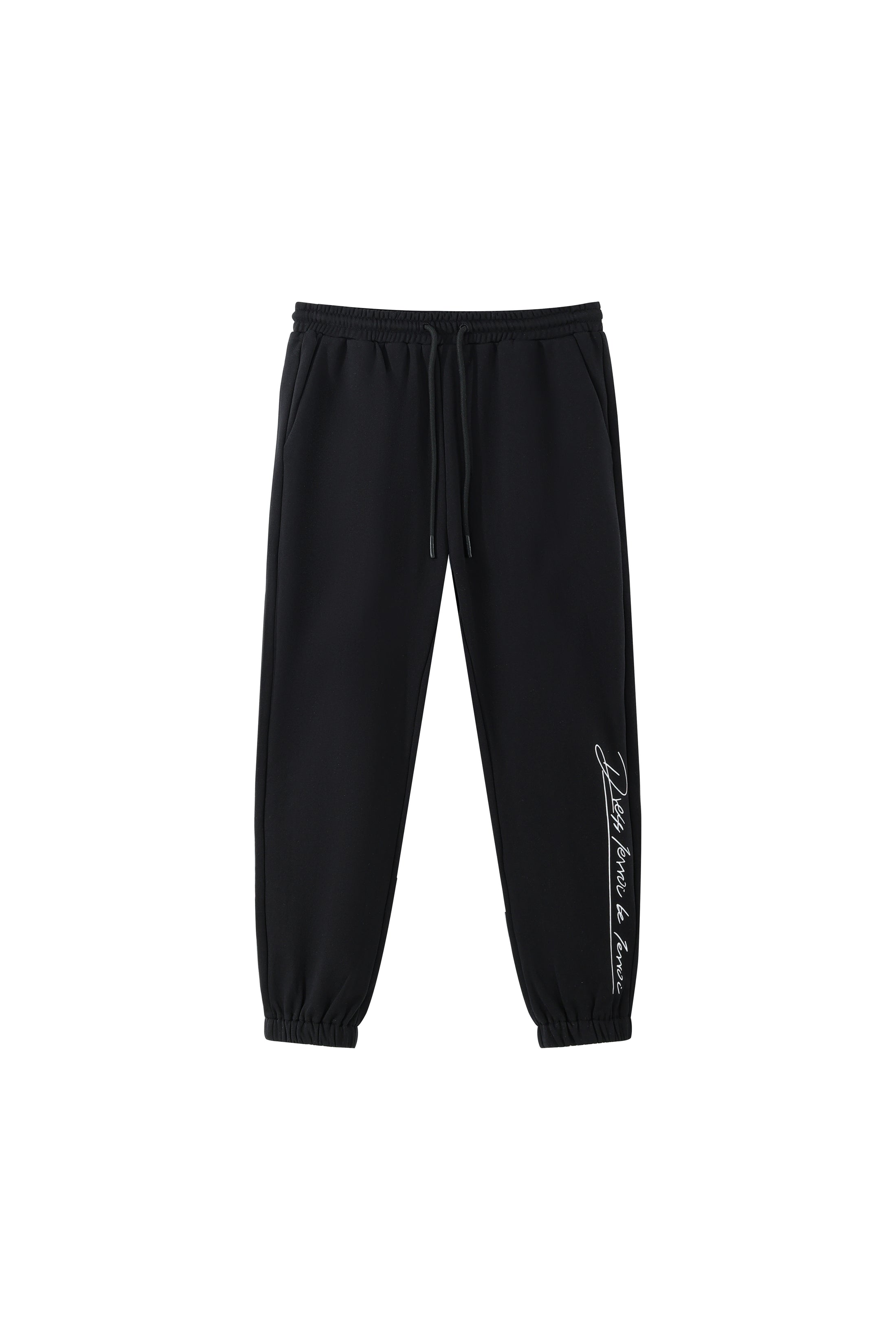 LERROI BLACK RUNNING LETTER PRINT SWEATPANT BLACK