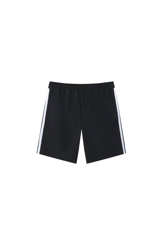 LERROI BLACK SIDE STRIPE SHORT SWEATPANT BLACK