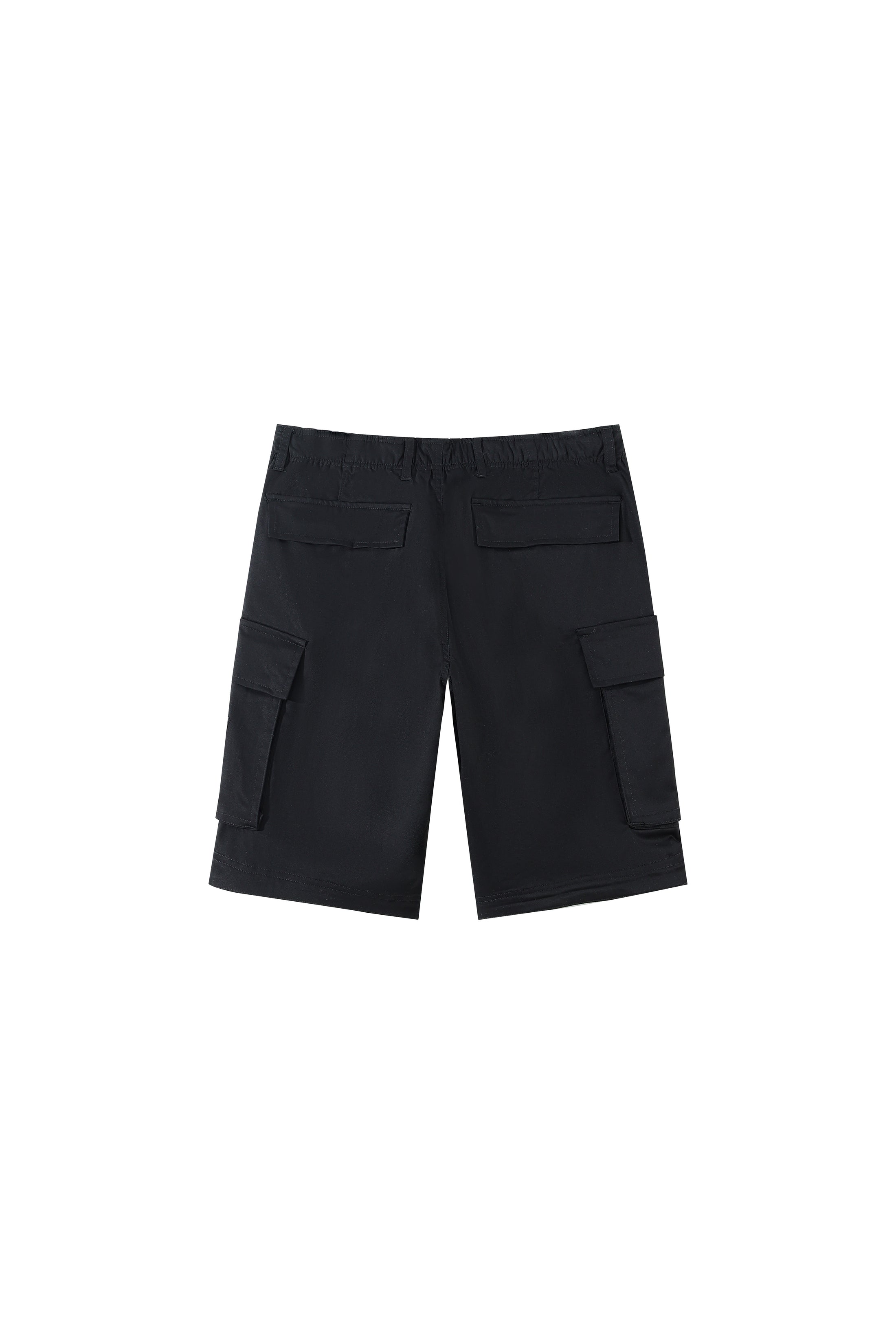 LERROI BLACK COTTON CARGO SHORT BLACK