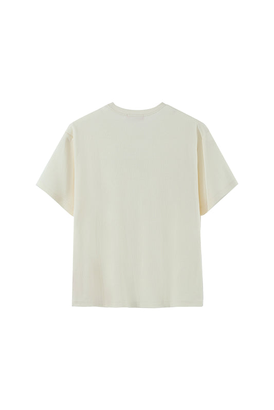 LERROI CREAM MIX FABR T-SHIRT CREAM