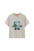 Load image into Gallery viewer, LERROI CREAM LIND DRAW LION T-SHIRT CREAM
