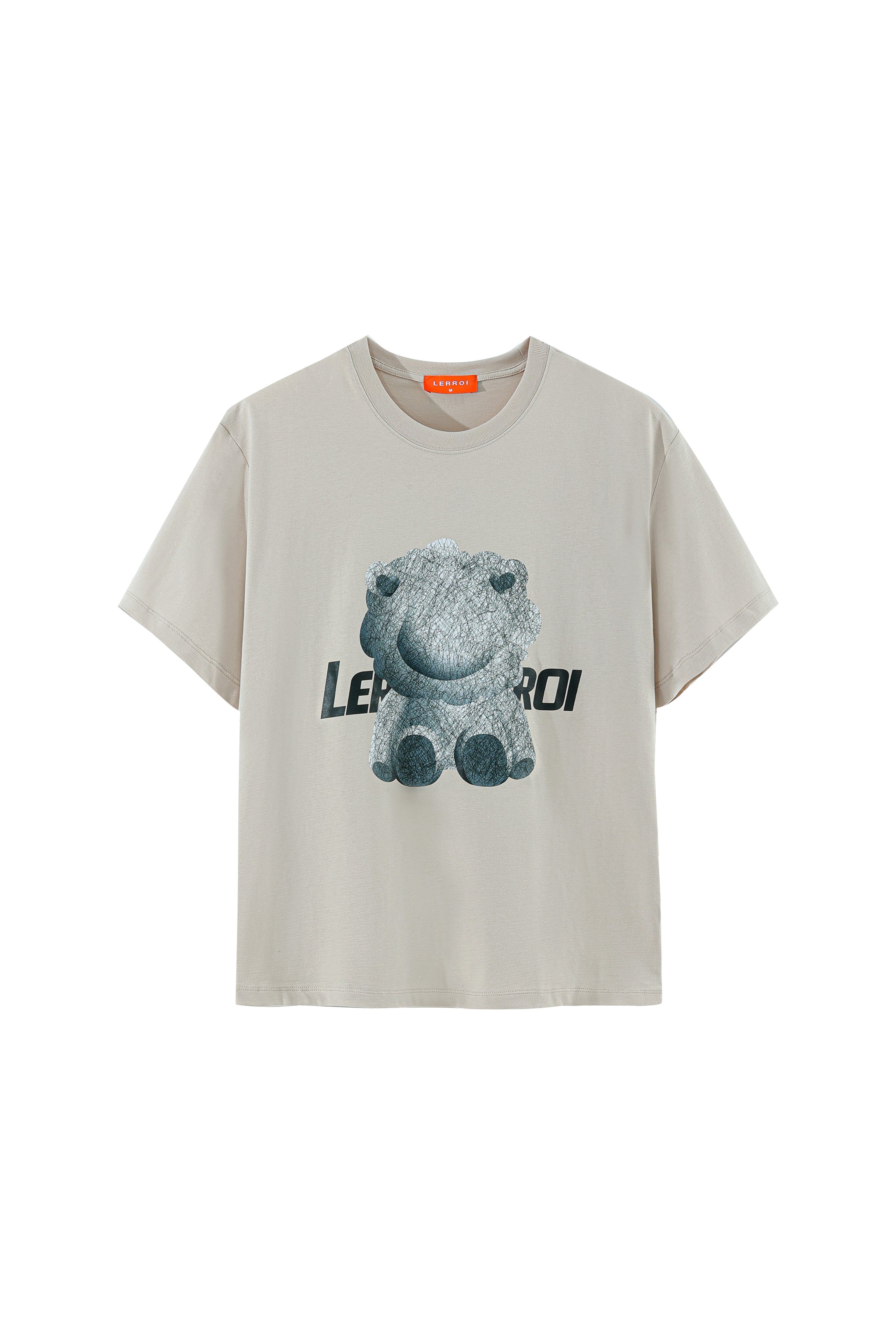 LERROI CREAM LIND DRAW LION T-SHIRT CREAM