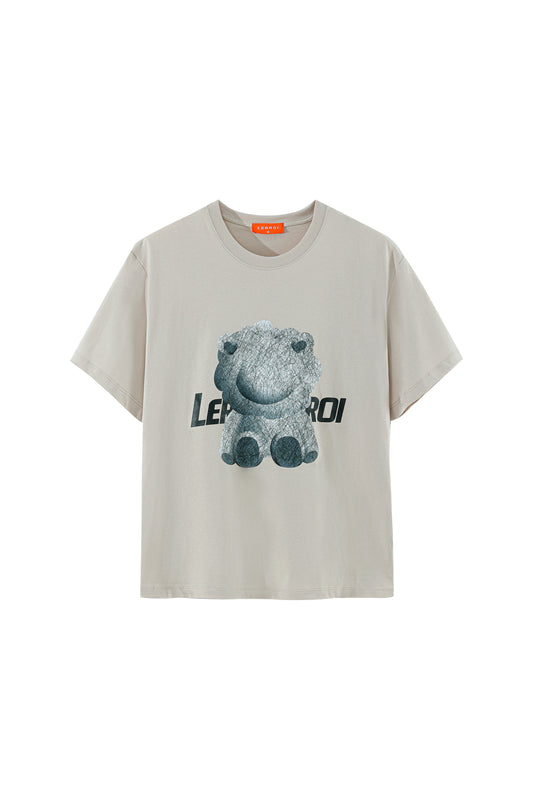 LERROI CREAM LIND DRAW LION T-SHIRT CREAM