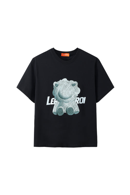 LERROI BLACK LIND DRAW LION T-SHIRT BLACK