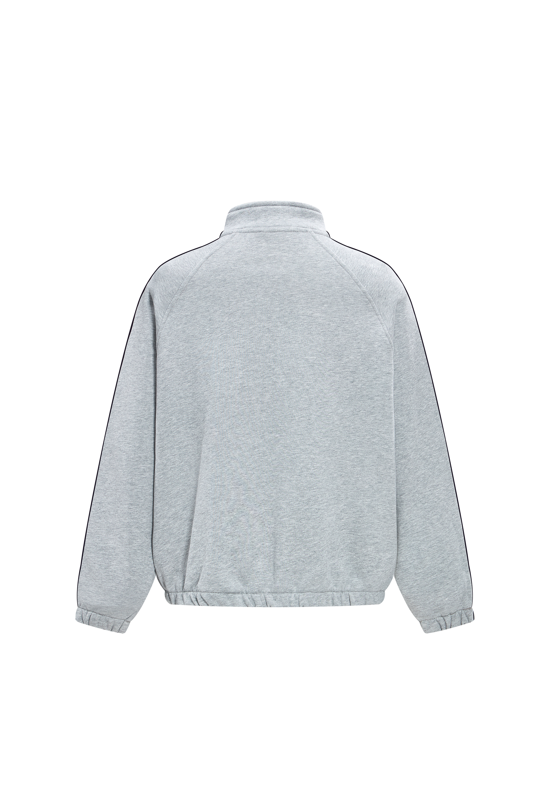LERROI GREY RELAXED FIT CO-ORD STAND COLLAR HOODIE GREY