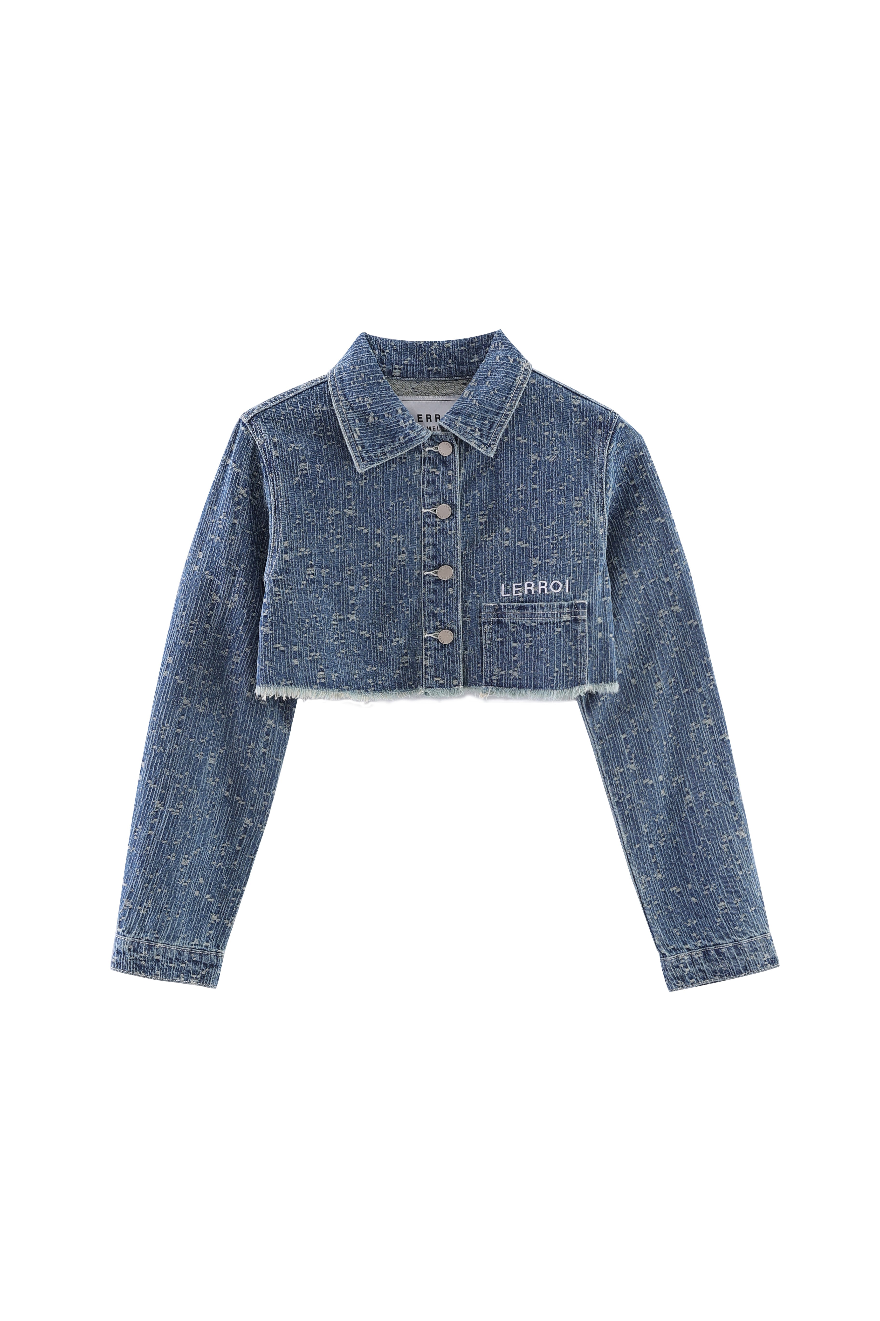 Short cut jean jacket on sale