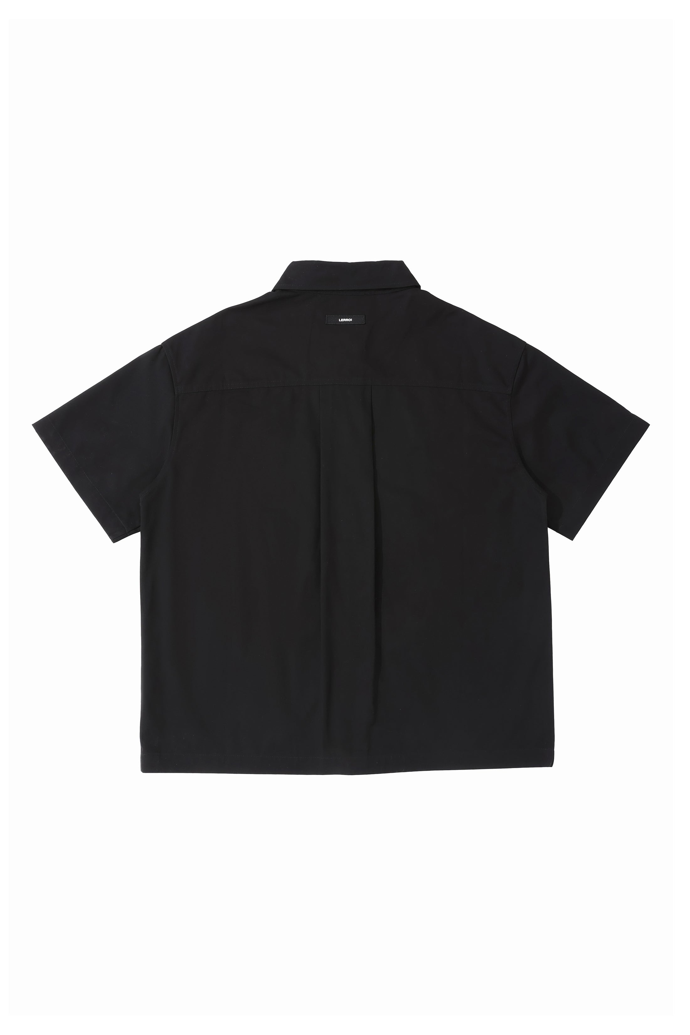 LERROI BLACK SHORT SLE V OVERSHIRT BLACK