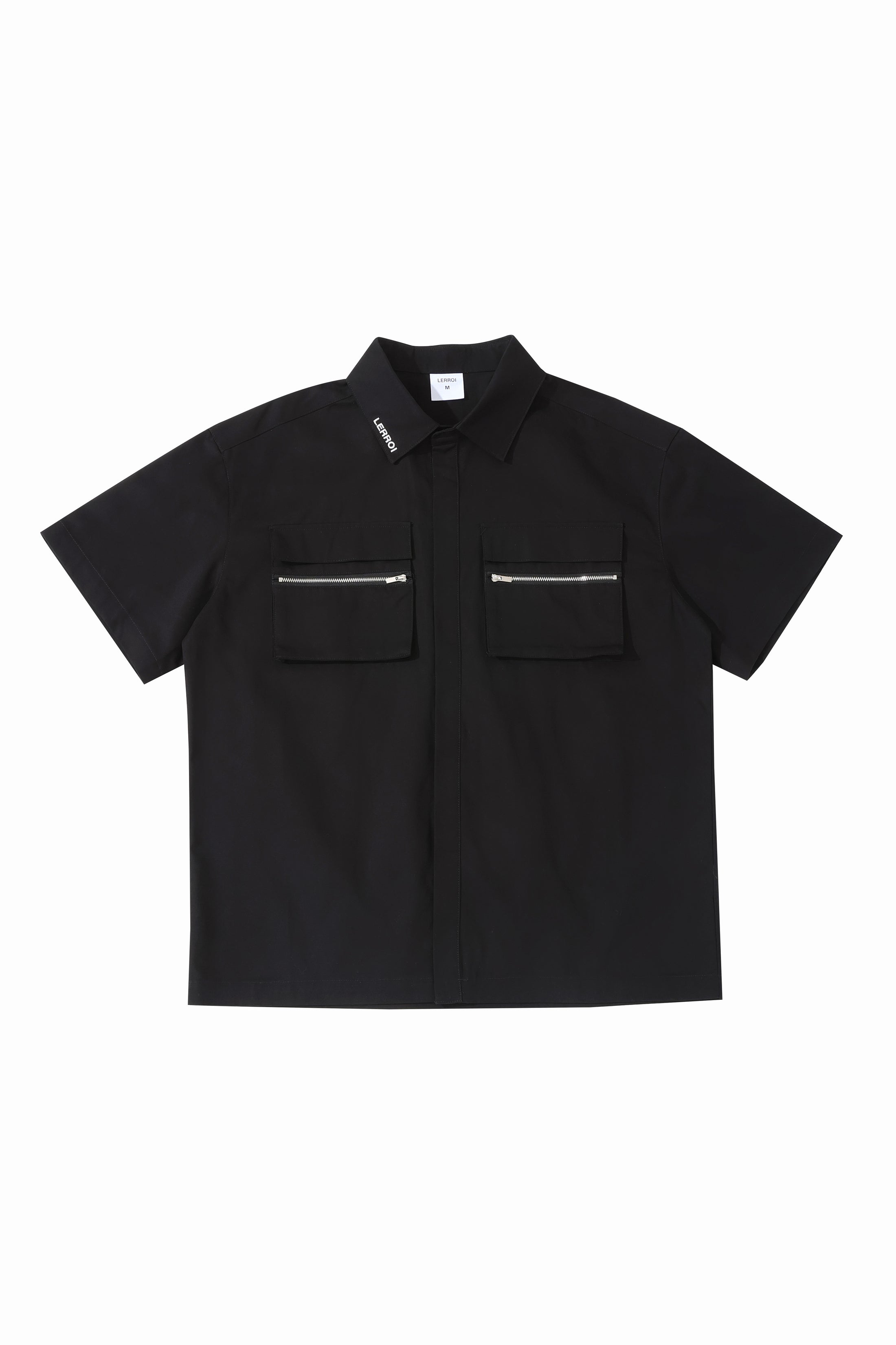 LERROI BLACK DOUBLE POCKET OVERSHIRT BLACK