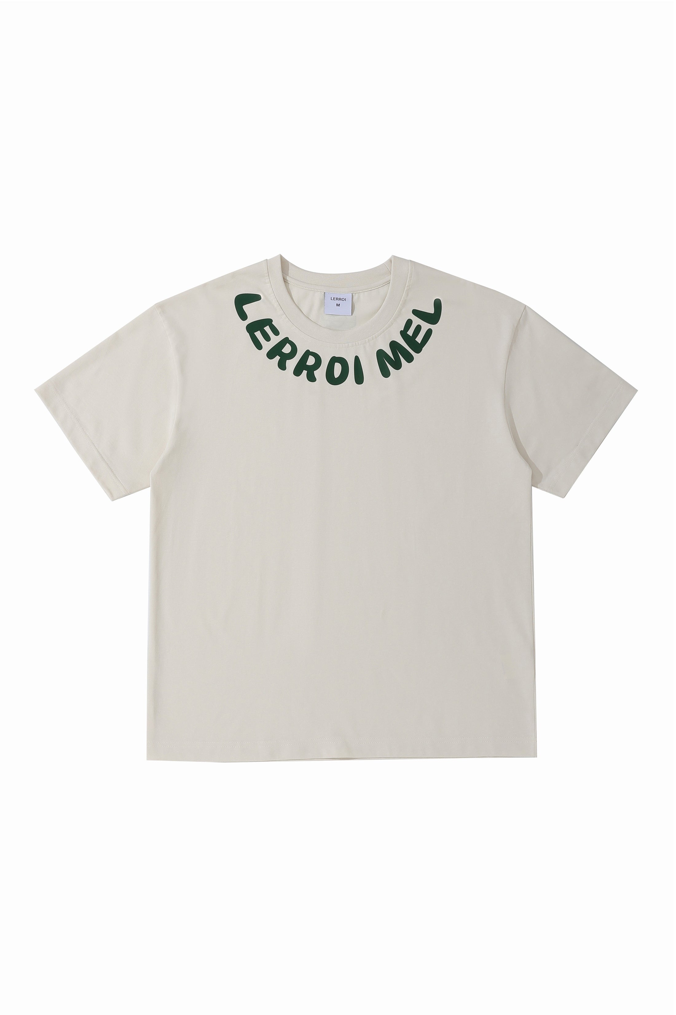 LERROI WHITE NECKLINE WORD T-SHIRT WHITE