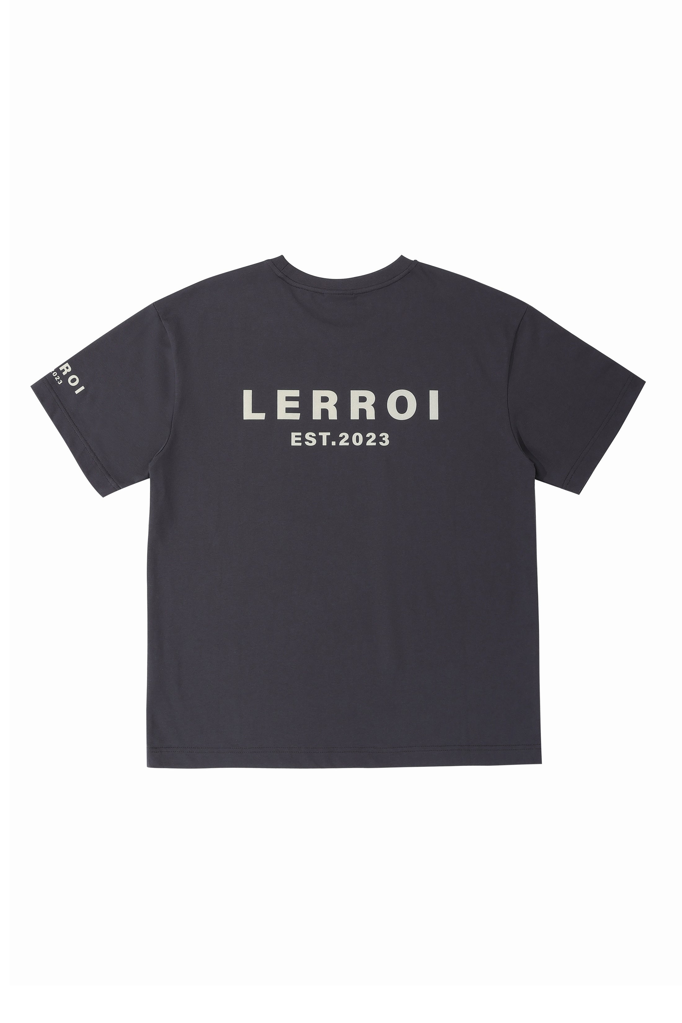 LERROI GREY FLOCK PRINT T-SHIRT GREY