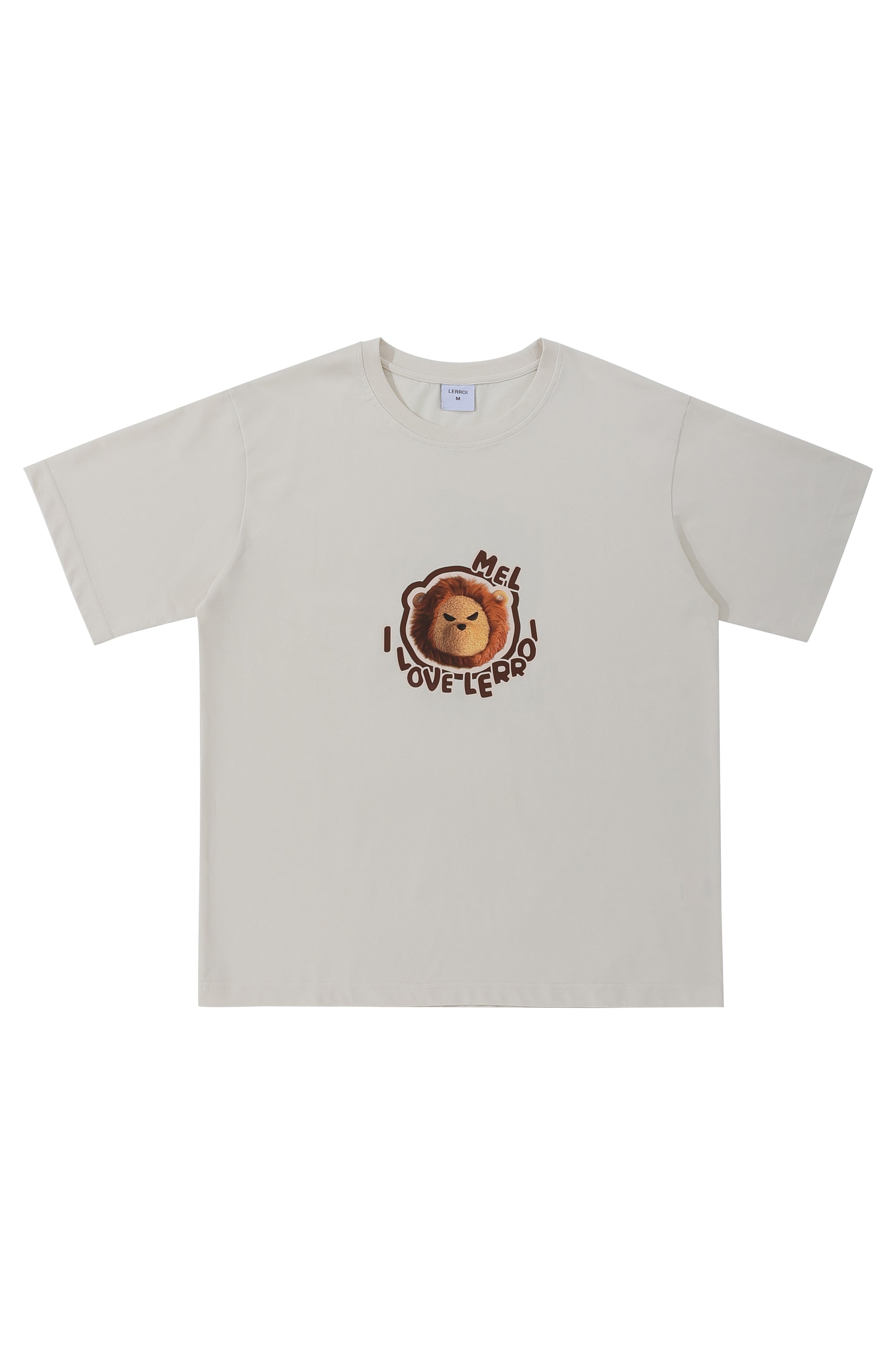 LERROI CREAM LION PRINT T-SHIRT CREAM