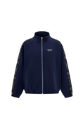 Load image into Gallery viewer, LERROI NAVY RELAXED FIT CO-ORD STAND COLLAR HOODIE NAVY
