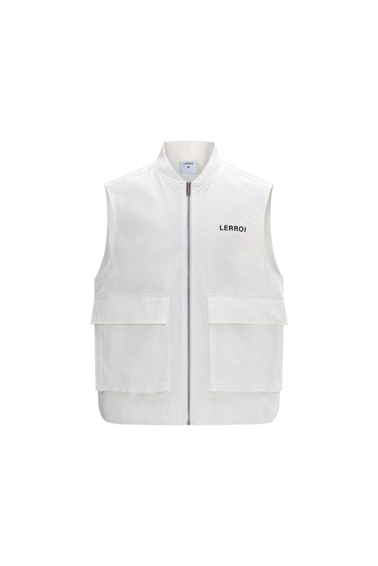 LERROI WHITE UTILITY VEST WHITE