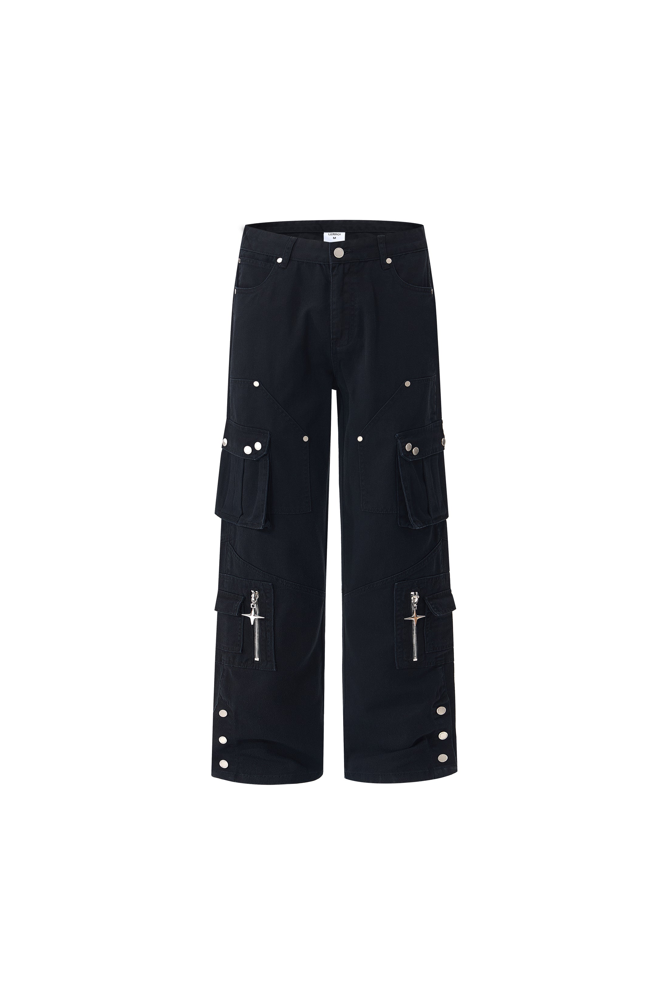 LERROI BLACK RIVET DETAIL BLACK JEAN BLACK