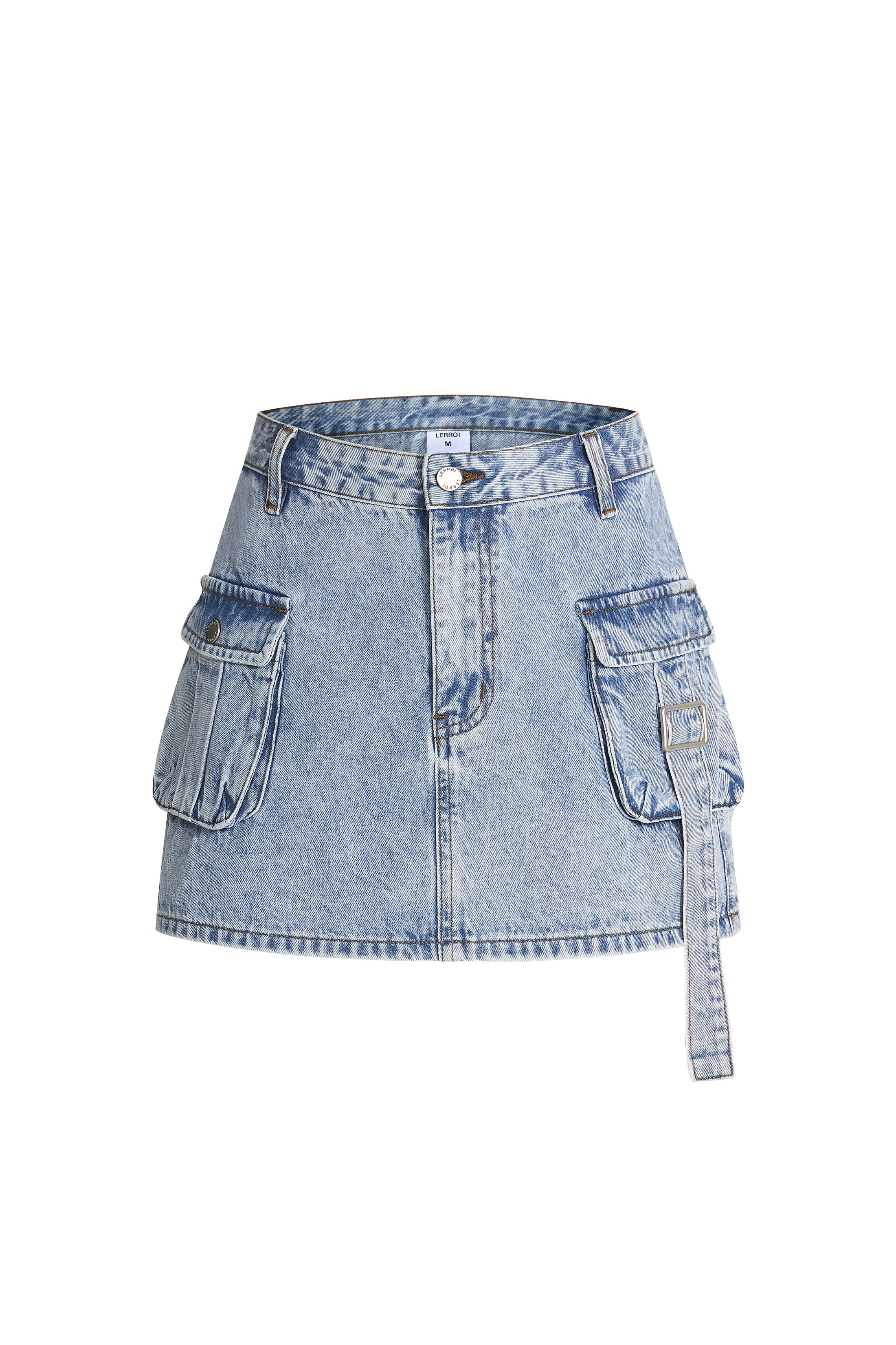 LERROI BLUE CARGO DENIM SKIRT BLUE