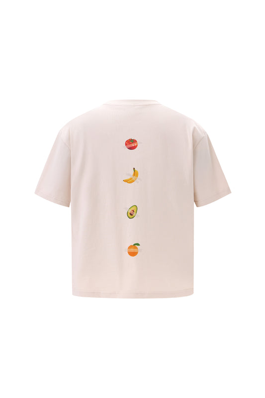 LERROI KHAKI FRUIT PRINT T-SHIRT KHAKI