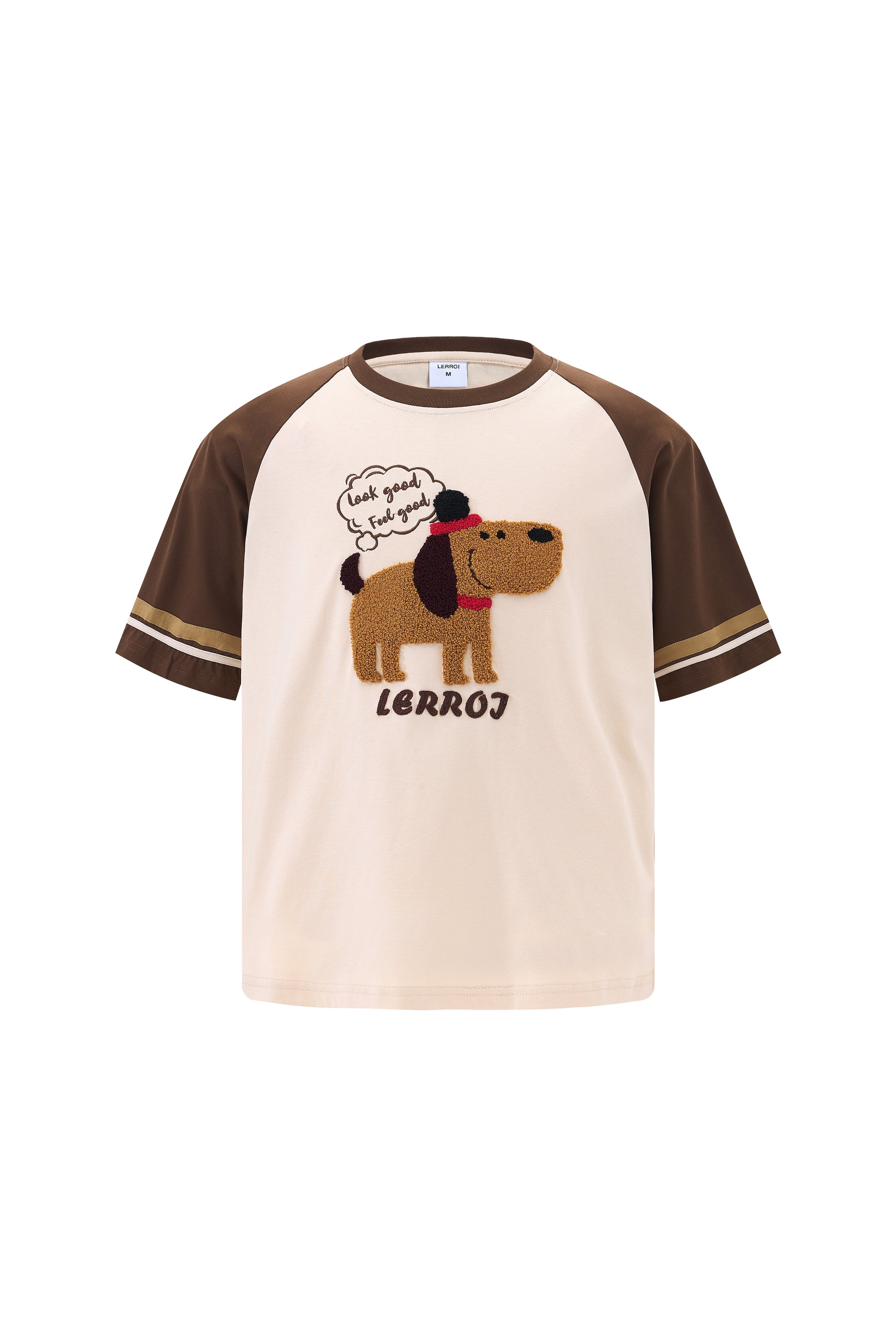LERROI CREAM PUPPY PATCHWORK T-SHIRT CREAM