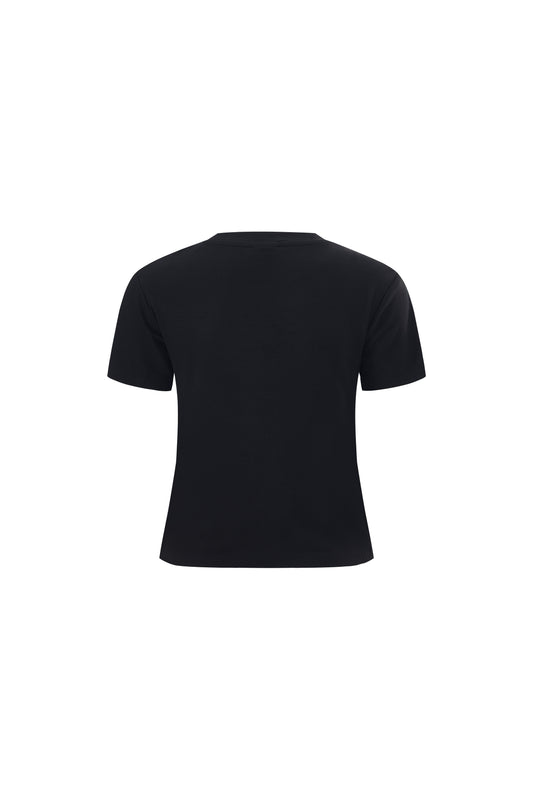 LERROI BLACK CAT PRINTED T-SHIRT BLACK