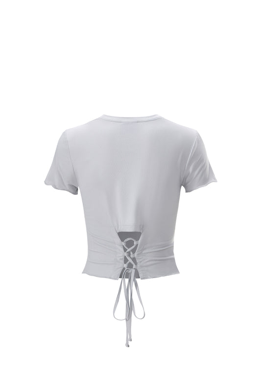 LERROI GREY KNOTTED T-SHIRT GREY