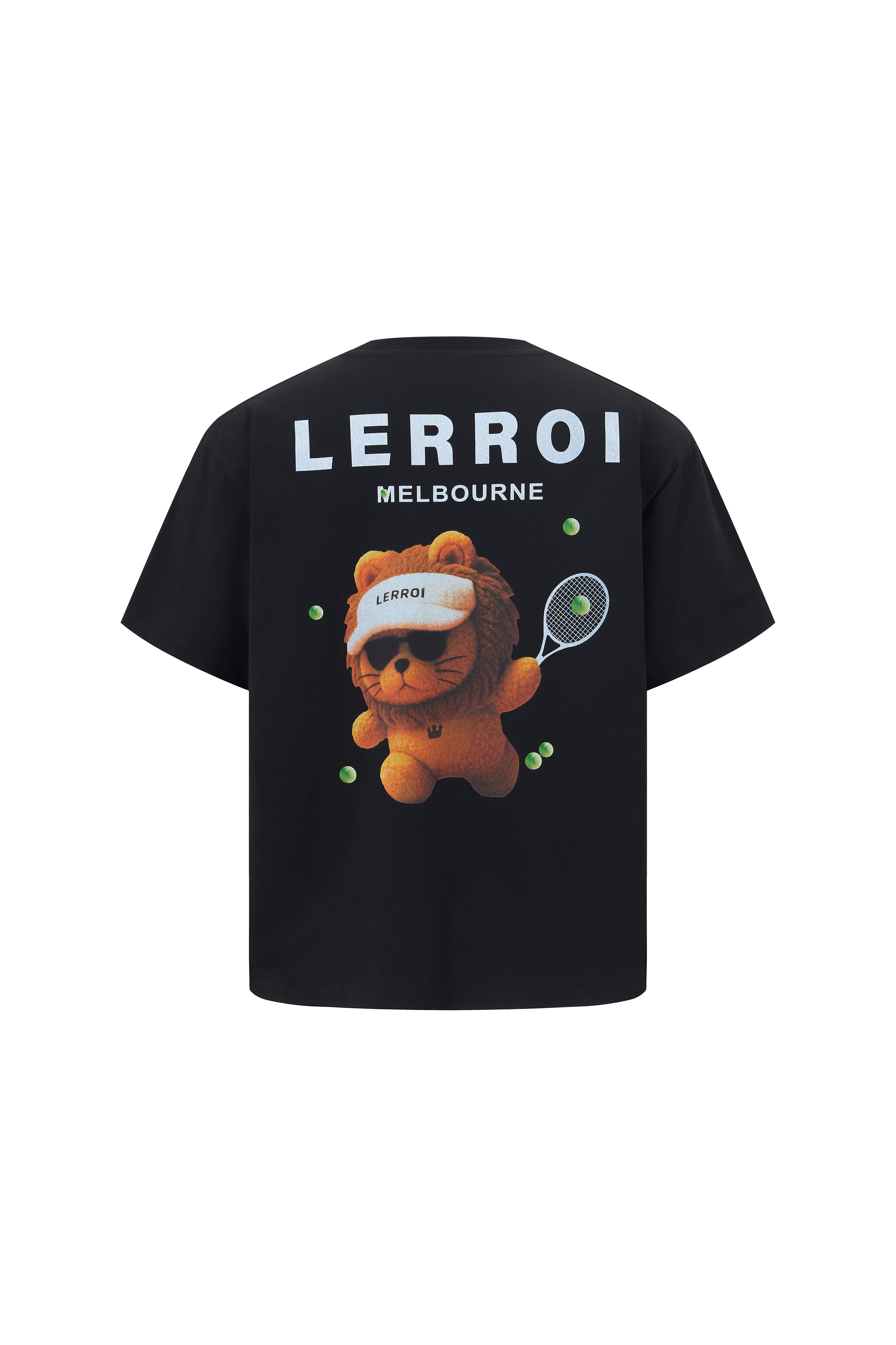 LERROI BLACK TENNIS LION T-SHIRT BLACK