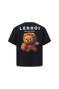 Load image into Gallery viewer, LERROI BLACK BASKETBALL LION T-SHIRT BLACK
