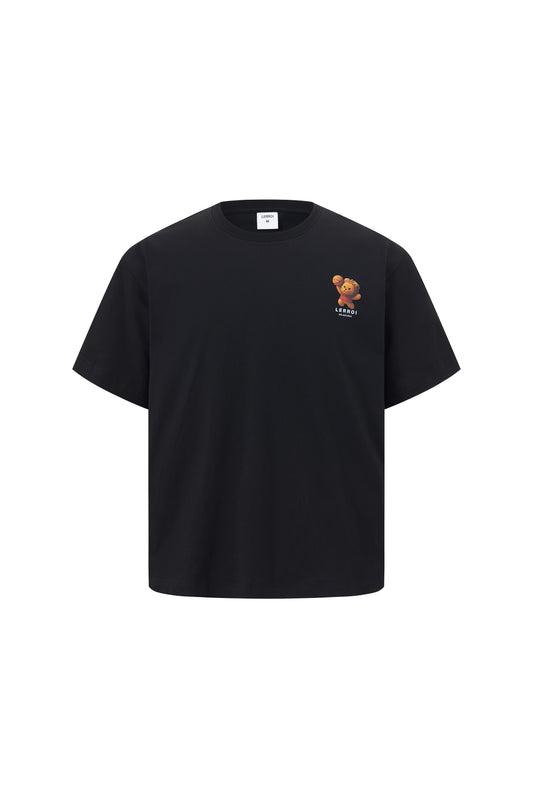 LERROI BLACK BASKETBALL LION T-SHIRT BLACK