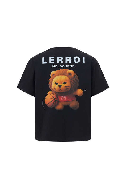 LERROI BLACK BASKETBALL LION T-SHIRT BLACK