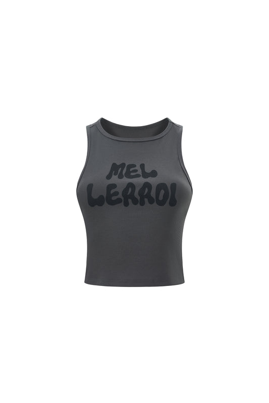 LERROI BLACK LOGO PRINT VEST BLACK