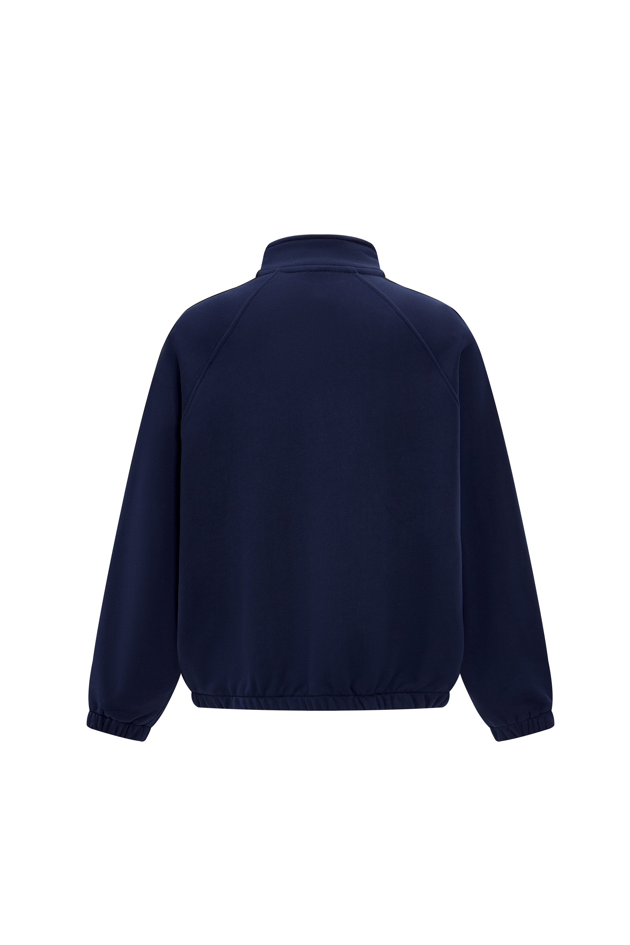 LERROI NAVY RELAXED FIT CO-ORD STAND COLLAR HOODIE NAVY