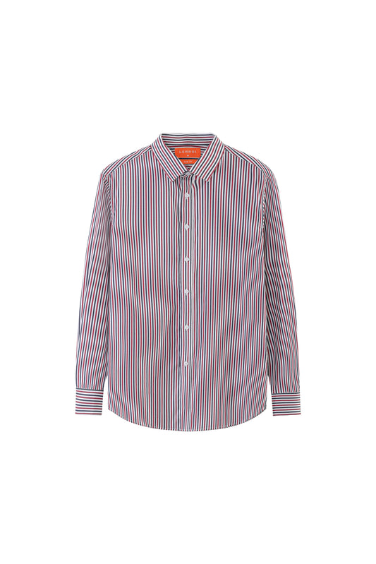 LERROI RED STRIPE SILM FIT SHIRT RED