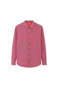 Load image into Gallery viewer, LERROI RED STRIPE SILM FIT SHIRT RED
