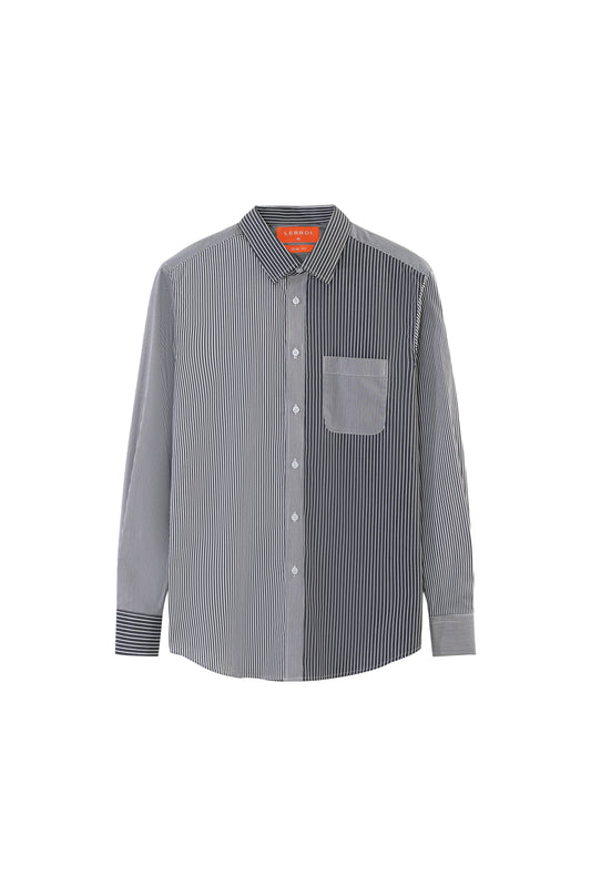 LERROI GREY 3 MIX SILM FIT SHIRT GREY