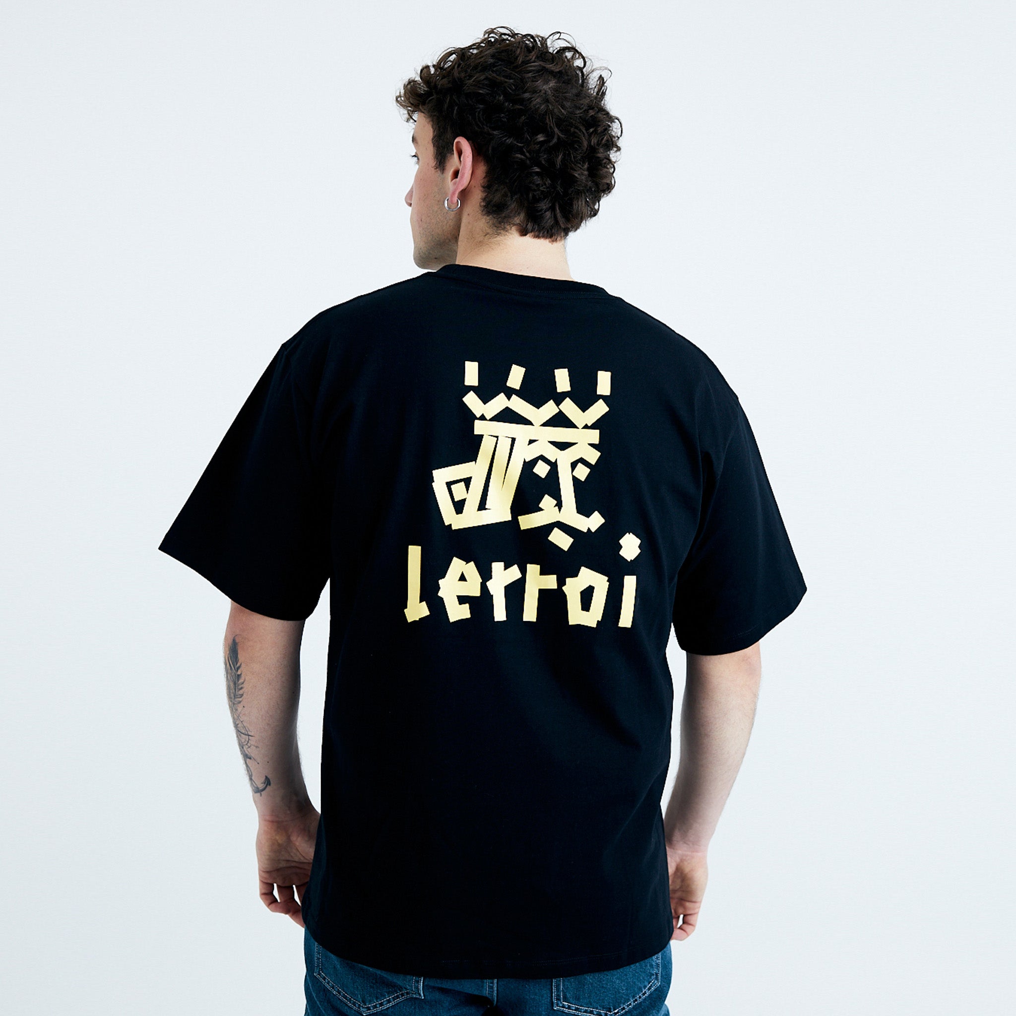 LERROI BLACK WORD TAPE T-SHIRT BLACK