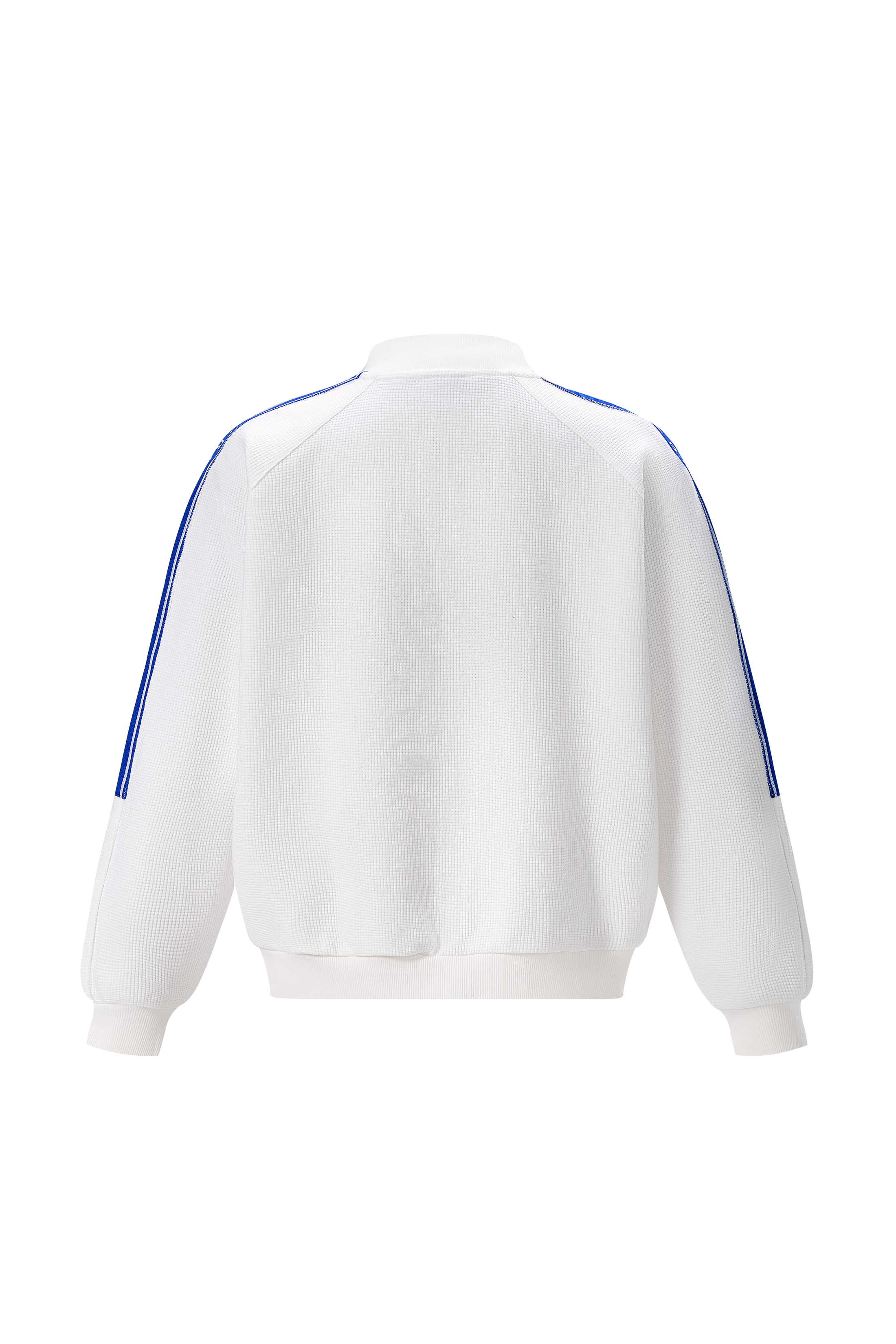 LERROI WHITE STREETWEAR PANELLED STAND COLLAR HOODIE WHITE