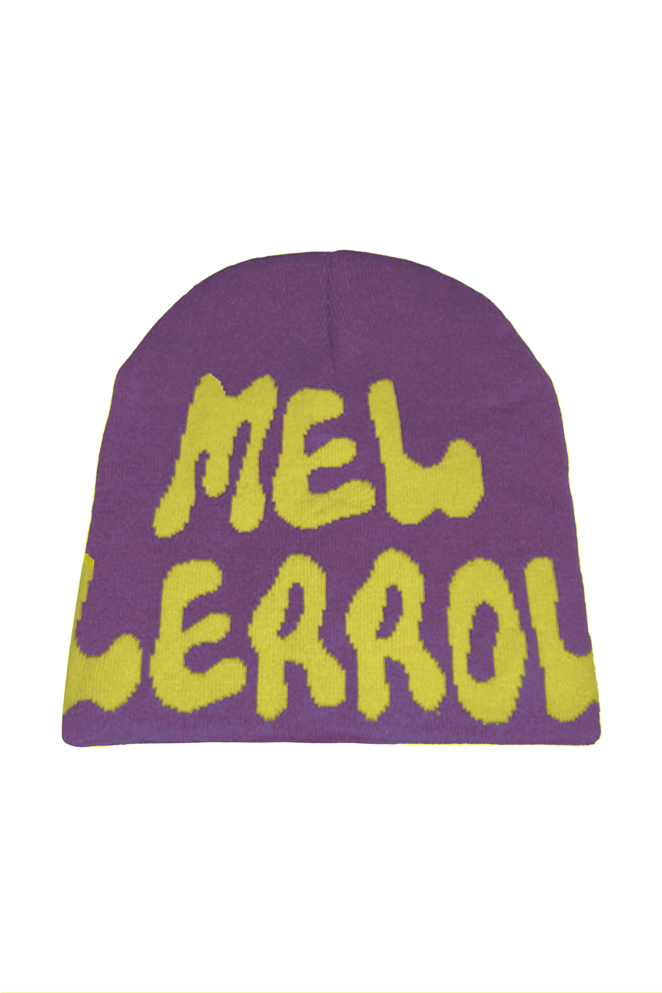 LERROI PURPLE YEL LOGO KNIT HAT PURPLE